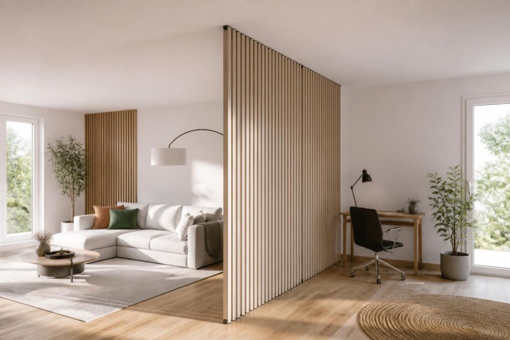 découvrez notre cloison sans percer sol et plafond, idéale pour aménager votre intérieur rapidement et sans endommager vos murs ou plafonds.