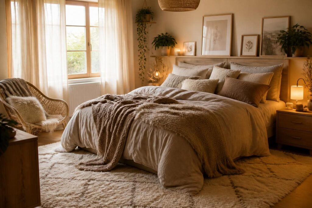 découvrez nos astuces cosy pour une déco chambre cocooning et créez une ambiance chaleureuse et enveloppante où il fait bon se détendre.