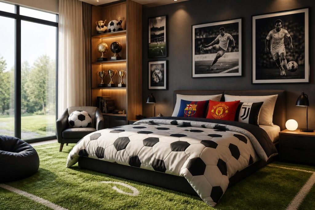 découvrez nos idées de déco de chambre foot alliant passion du football et confort pour créer un espace unique et chaleureux.
